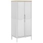 vidaXL Ντουλάπα FLORO Λευκή 77 x 53 x 171 εκ. από Μασίφ Ξύλο Πεύκου