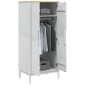 vidaXL Ντουλάπα FLORO Λευκή 77 x 53 x 171 εκ. από Μασίφ Ξύλο Πεύκου