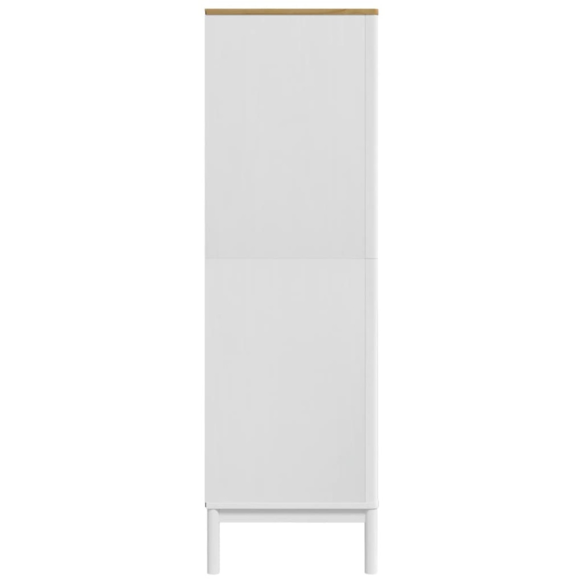 vidaXL Ντουλάπα FLORO Λευκή 77 x 53 x 171 εκ. από Μασίφ Ξύλο Πεύκου