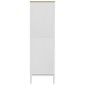 vidaXL Ντουλάπα FLORO Λευκή 77 x 53 x 171 εκ. από Μασίφ Ξύλο Πεύκου