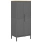 vidaXL Ντουλάπα FLORO Γκρι 77 x 53 x 171 εκ. από Μασίφ Ξύλο Πεύκου