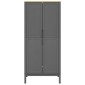 vidaXL Ντουλάπα FLORO Γκρι 77 x 53 x 171 εκ. από Μασίφ Ξύλο Πεύκου