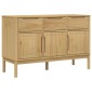 vidaXL Ντουλάπι FLORO Καφέ 114 x 43 x 74 εκ. από Μασίφ Ξύλο Πεύκου