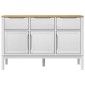 vidaXL Ντουλάπι FLORO Λευκή 114 x 43 x 74 εκ. από Μασίφ Ξύλο Πεύκου