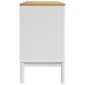 vidaXL Ντουλάπι FLORO Λευκή 114 x 43 x 74 εκ. από Μασίφ Ξύλο Πεύκου