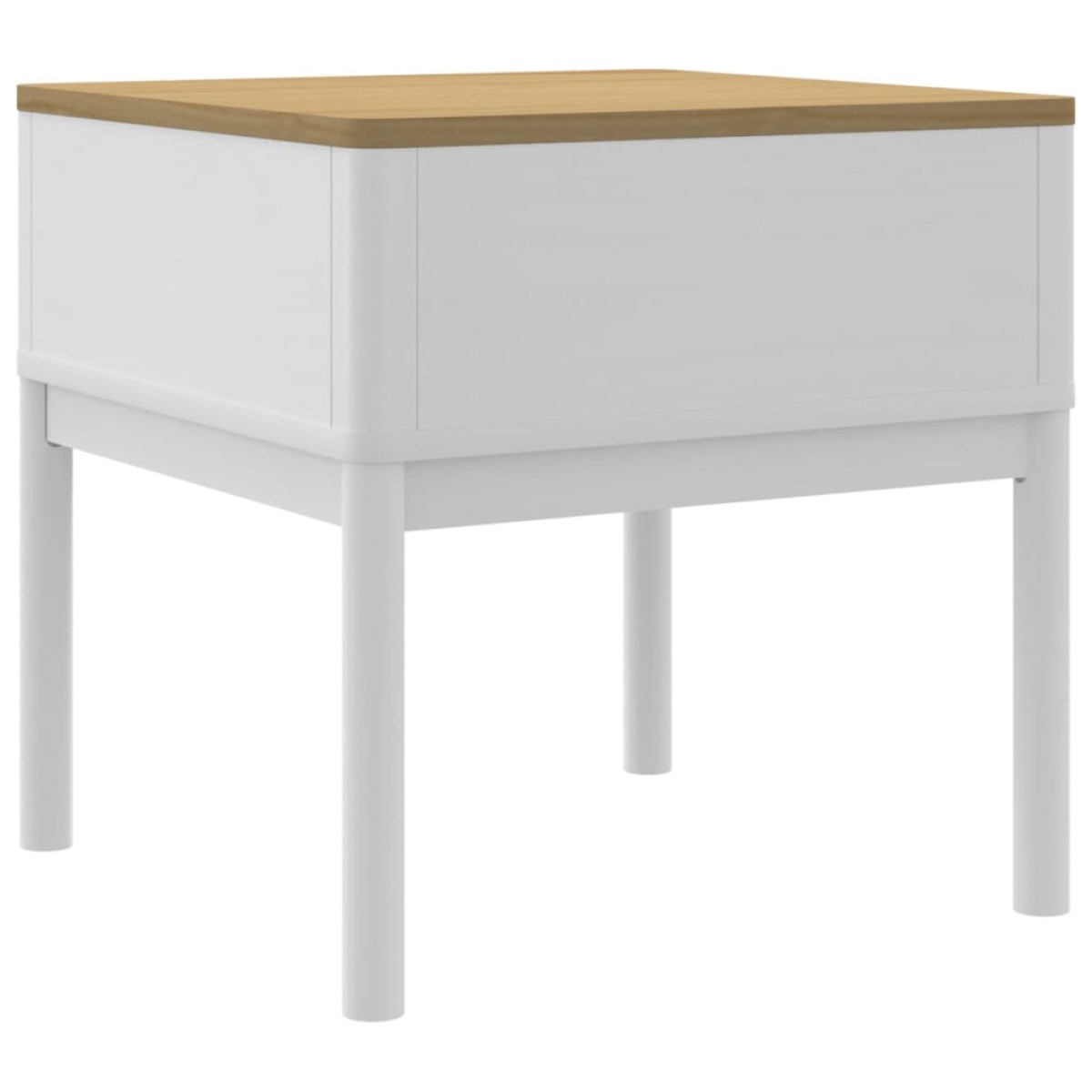 vidaXL Τραπεζάκι FLORO Λευκό 55x55x54 εκ από Μασίφ Ξύλο Πεύκου