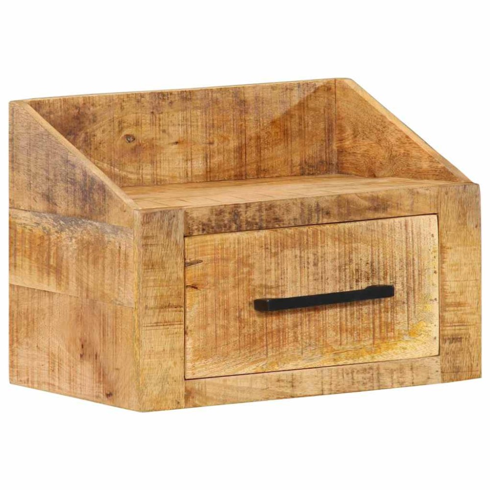 vidaXL Κομοδίνο με συρτάρι Καφέ 40 x 30 x 30 εκ Στερεό ξύλο μάνγκο