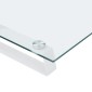 vidaXL Βάση Οθόνης Λευκή 60 x 20 x 8 εκ. από Ψημένο Γυαλί και Μέταλλο