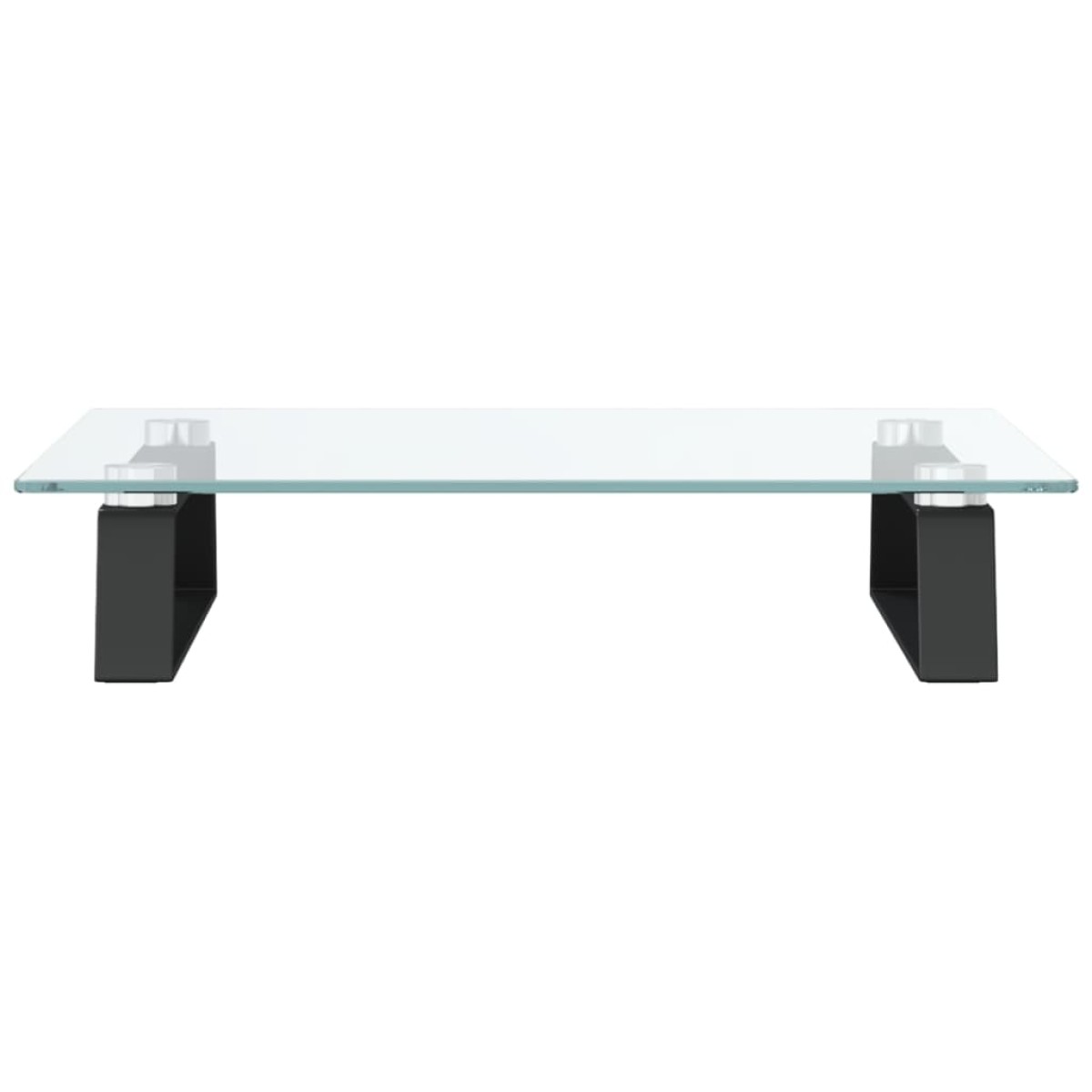 vidaXL Βάση Οθόνης Μαύρη 40x35x8 εκ. από Ψημένο Γυαλί και Μέταλλο