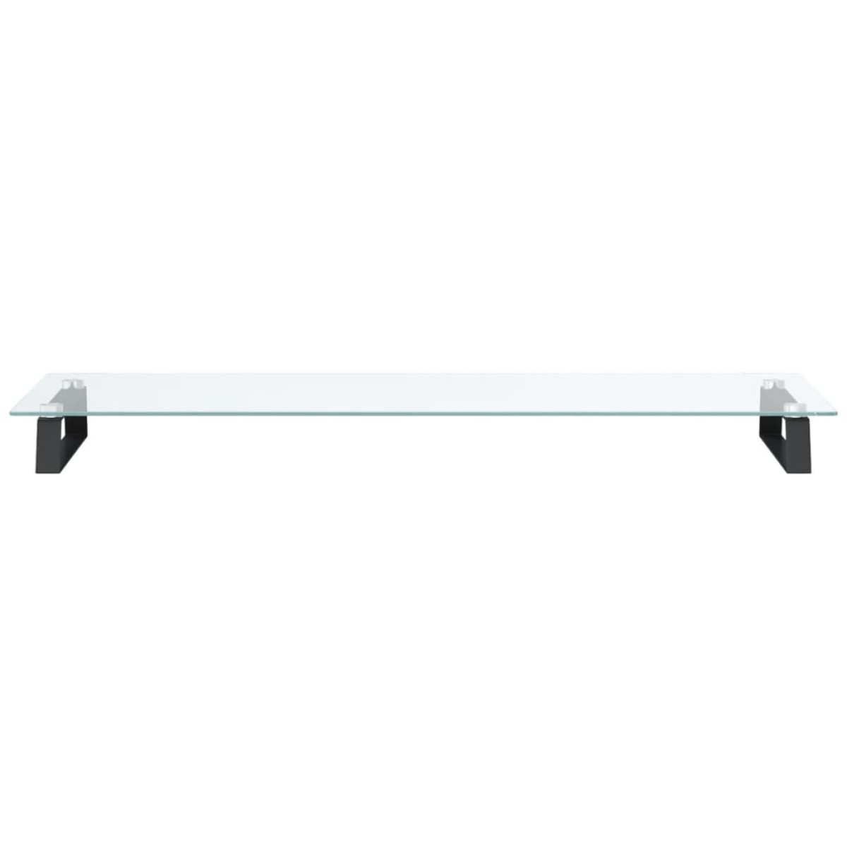 vidaXL Βάση Οθόνης Μαύρη 100x35x8 εκ. από Ψημένο Γυαλί και Μέταλλο