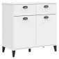 vidaXL Μπουφές VIKEN Λευκός 80 x 40 x 80 εκ. από Επεξεργασμένο Ξύλο