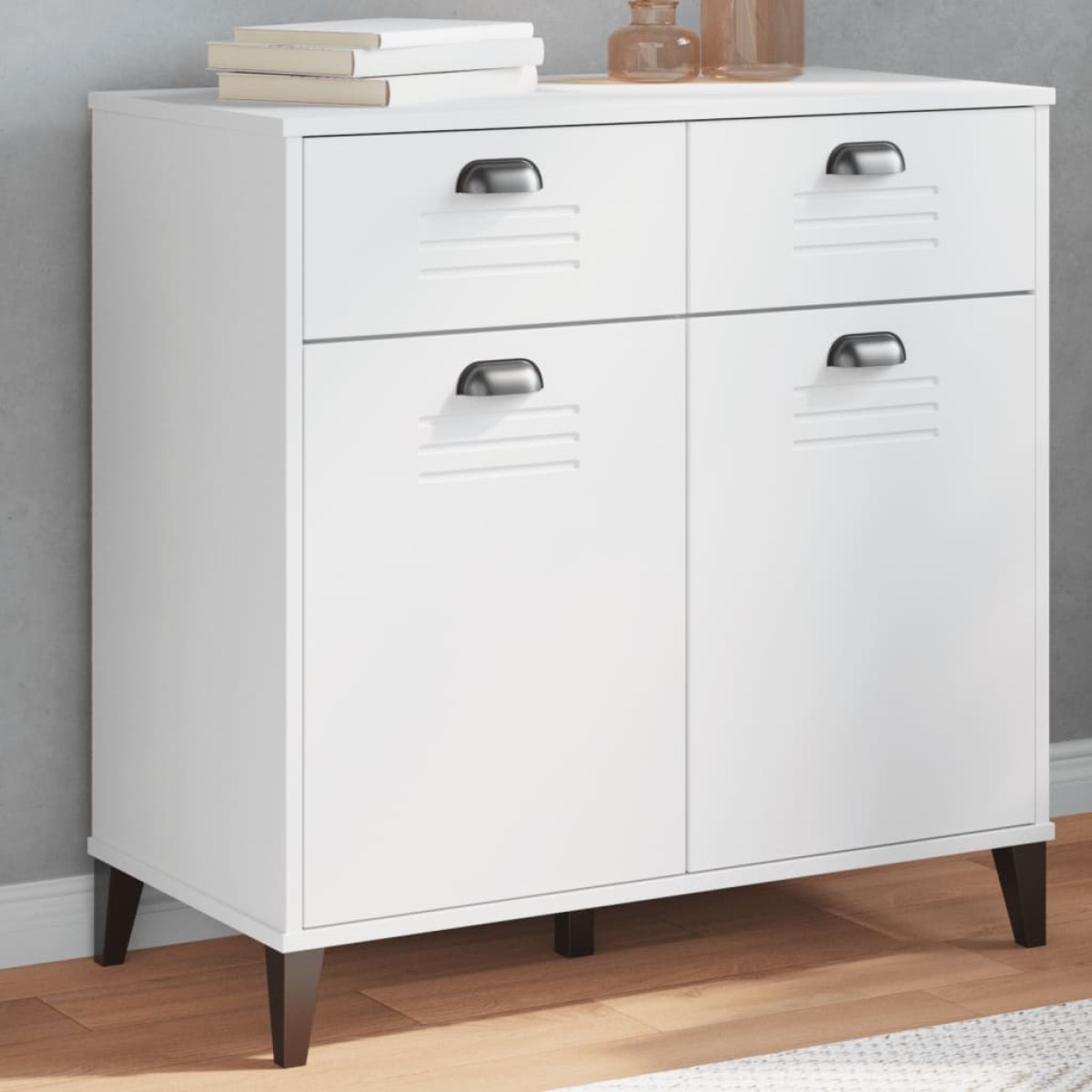 vidaXL Μπουφές VIKEN Λευκός 80 x 40 x 80 εκ. από Επεξεργασμένο Ξύλο
