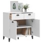 vidaXL Μπουφές VIKEN Λευκός 80 x 40 x 80 εκ. από Επεξεργασμένο Ξύλο
