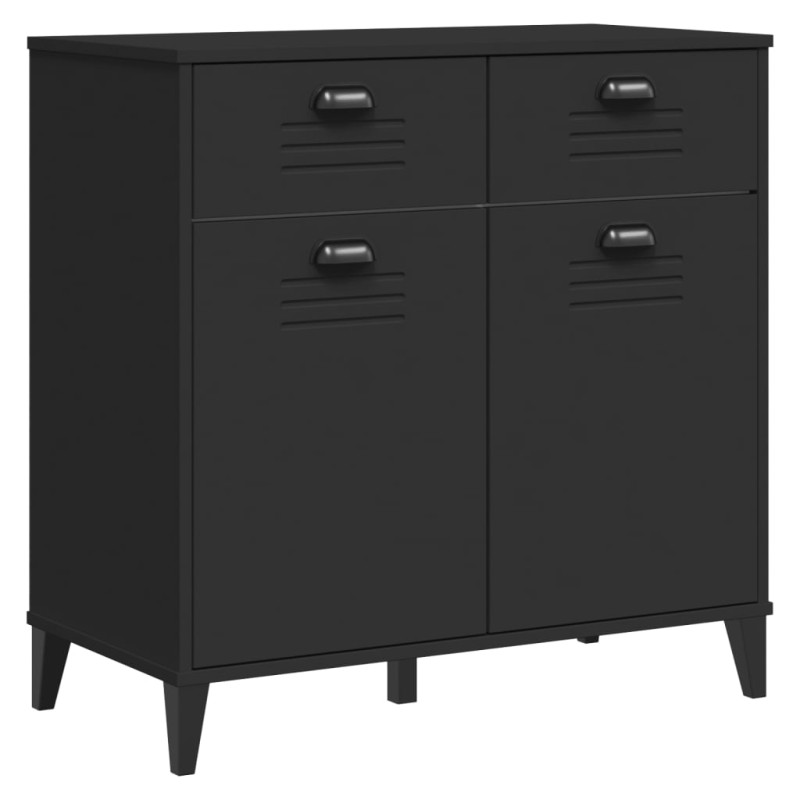 vidaXL Μπουφές VIKEN Μαύρος 80 x 40 x 80 εκ. από Επεξεργασμένο Ξύλο
