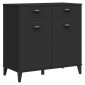 vidaXL Μπουφές VIKEN Μαύρος 80 x 40 x 80 εκ. από Επεξεργασμένο Ξύλο