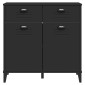 vidaXL Μπουφές VIKEN Μαύρος 80 x 40 x 80 εκ. από Επεξεργασμένο Ξύλο