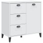 vidaXL Μπουφές VIKEN Λευκός 80 x 40 x 80 εκ. από Επεξεργασμένο Ξύλο