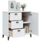 vidaXL Μπουφές VIKEN Λευκός 80 x 40 x 80 εκ. από Επεξεργασμένο Ξύλο