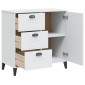 vidaXL Μπουφές VIKEN Λευκός 80 x 40 x 80 εκ. από Επεξεργασμένο Ξύλο