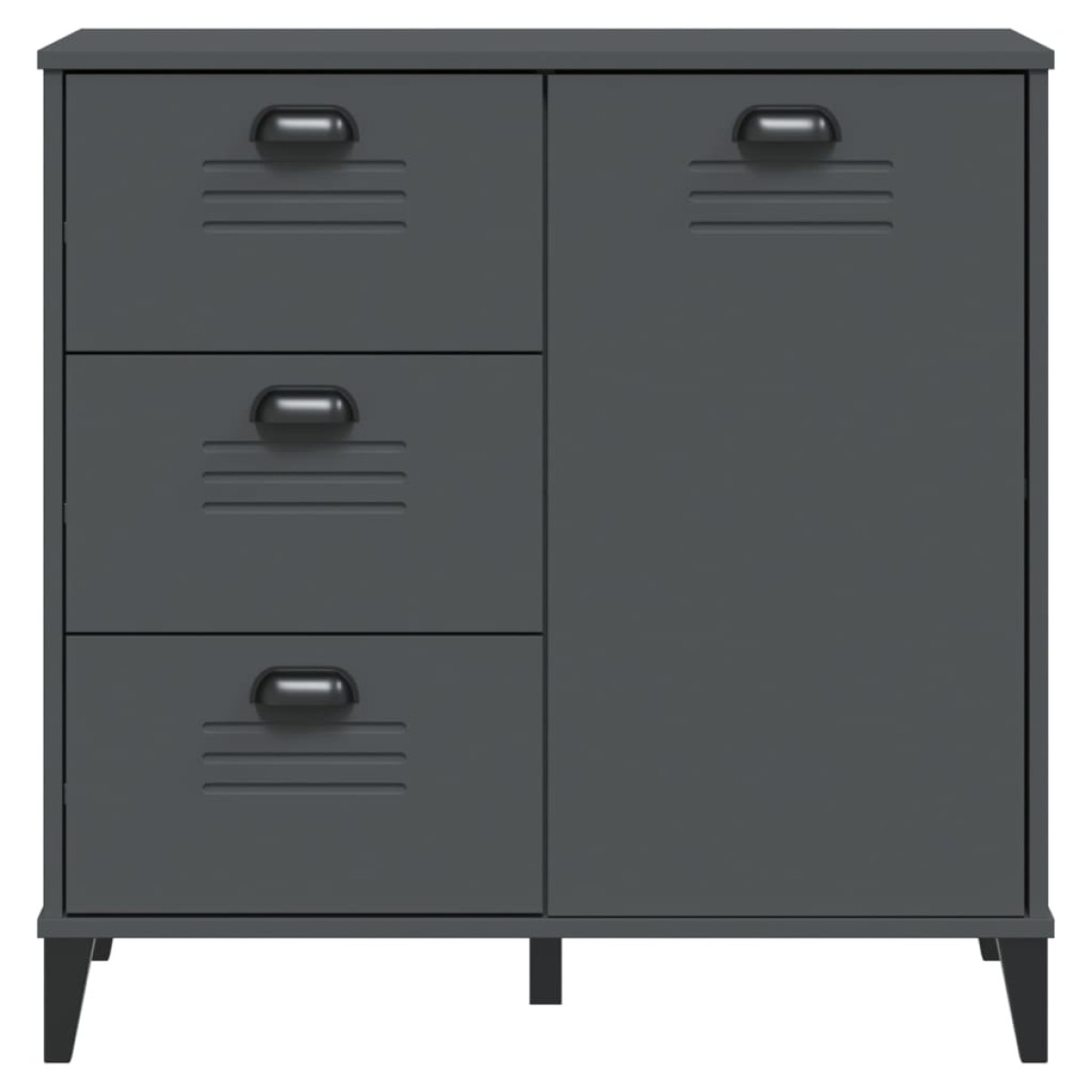 vidaXL Μπουφές VIKEN Ανθρακί Γκρι 80x40x80 εκ. από Επεξεργασμένο Ξύλο