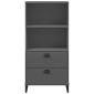 vidaXL Βιβλιοθήκη VIKEN Ανθρακί Γκρι 60x35x123 εκ. από Επεξεργ. Ξύλο