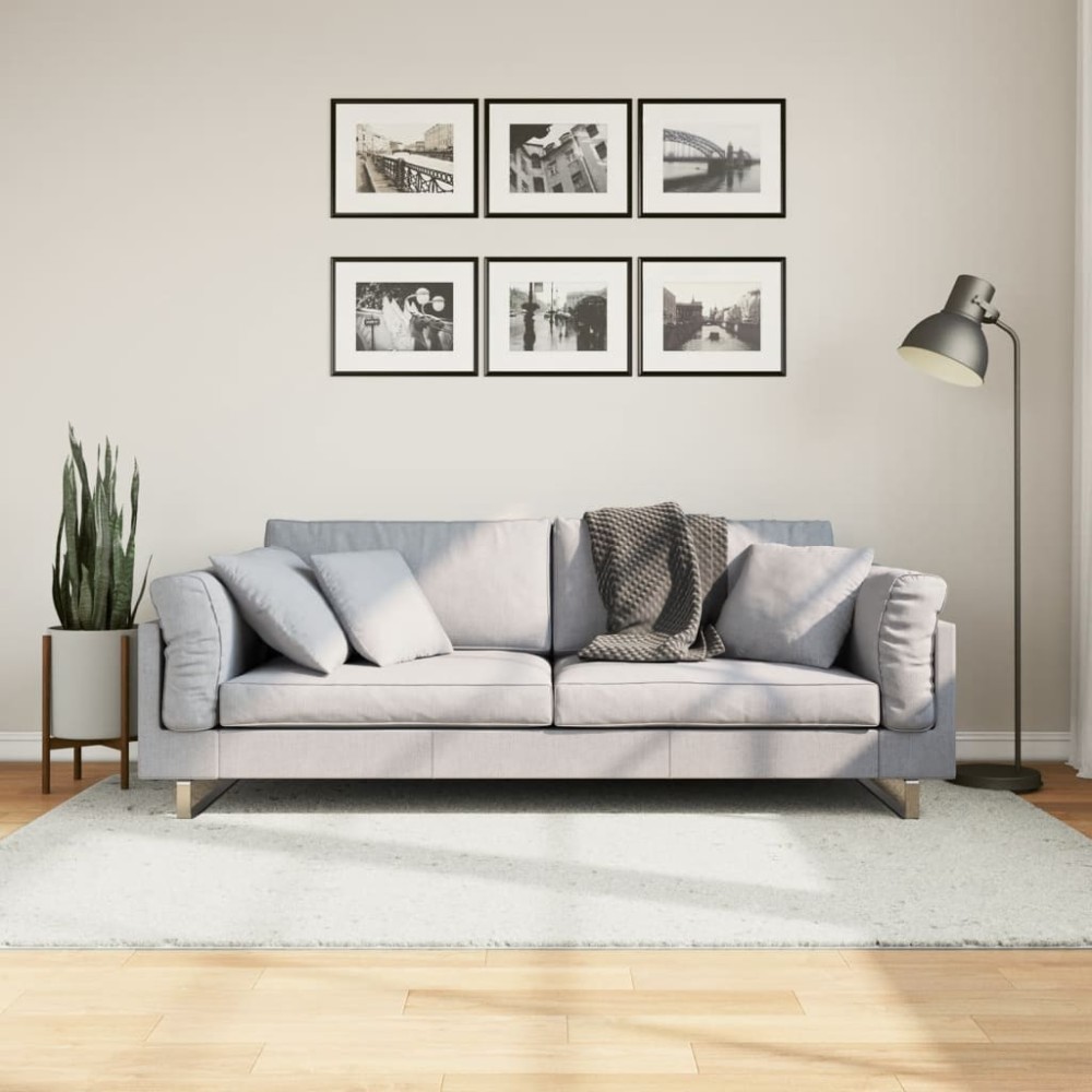 vidaXL Χαλί OVIEDO με Κοντό Πέλος Κρεμ 140 x 200 εκ.