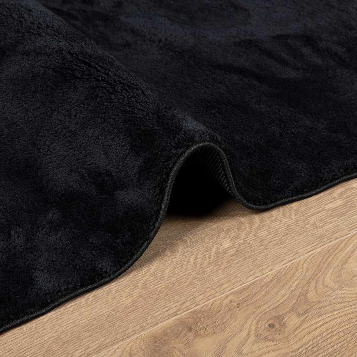 vidaXL Χαλί OVIEDO με Κοντό Πέλος Μαύρο 160 x 230 εκ.