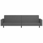 vidaXL Καναπές Κρεβάτι Διθέσιος Σκούρο Γκρι Βελούδινος