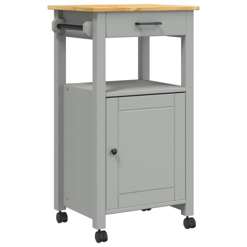 vidaXL Τρόλεϊ Κουζίνας MONZA 48x40x88,5 εκ. από Μασίφ Ξύλο Πεύκου