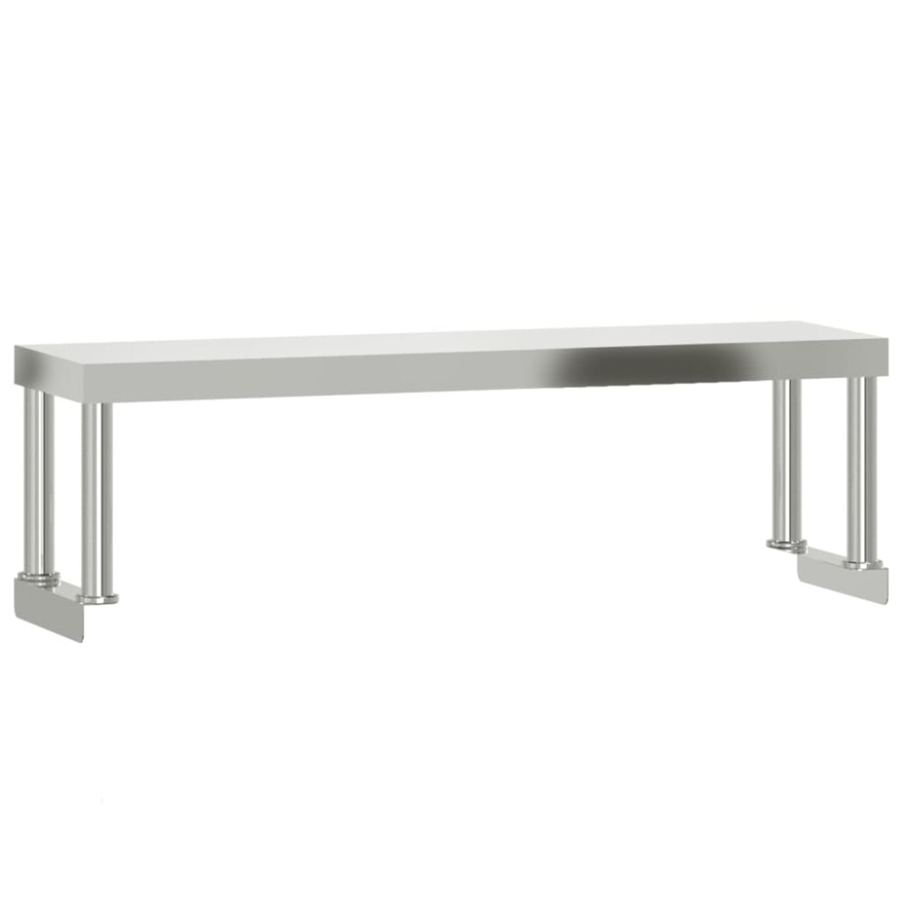 vidaXL Ράφι Επιτραπέζιο για Πάγκο Εργασίας 110x30x35 εκ. Ανοξ. Ατσάλι