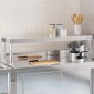 vidaXL Ράφι Επιτραπέζιο για Πάγκο Εργασίας 110x30x35 εκ. Ανοξ. Ατσάλι