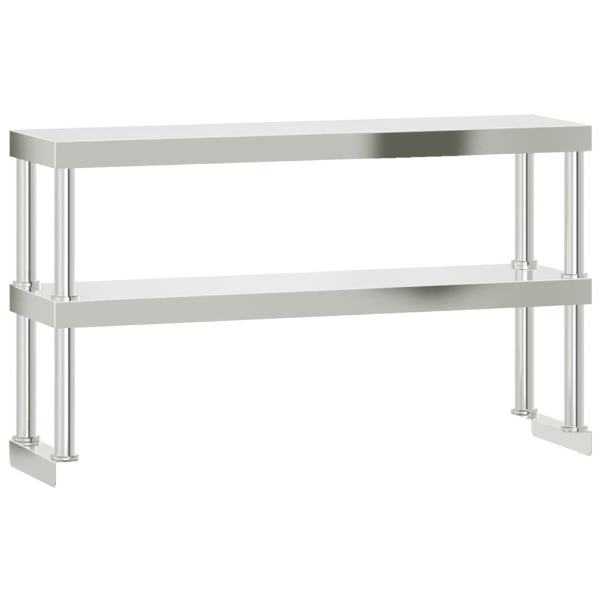 vidaXL Ράφι για Πάγκο Εργασίας 2 Επιπέδων 110x30x65 εκ. Ανοξ. Ατσάλι