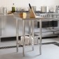 vidaXL Πάγκος Εργασίας Κουζίνας με Πλάτη 55x55x93 εκ. Ανοξείδ. Ατσάλι