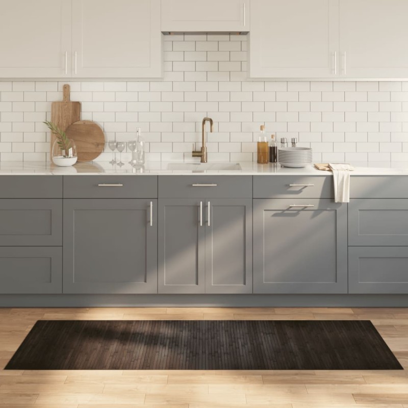 vidaXL Χαλί Ορθογώνιο Σκούρο Καφέ 70 x 200 εκ. από Μπαμπού