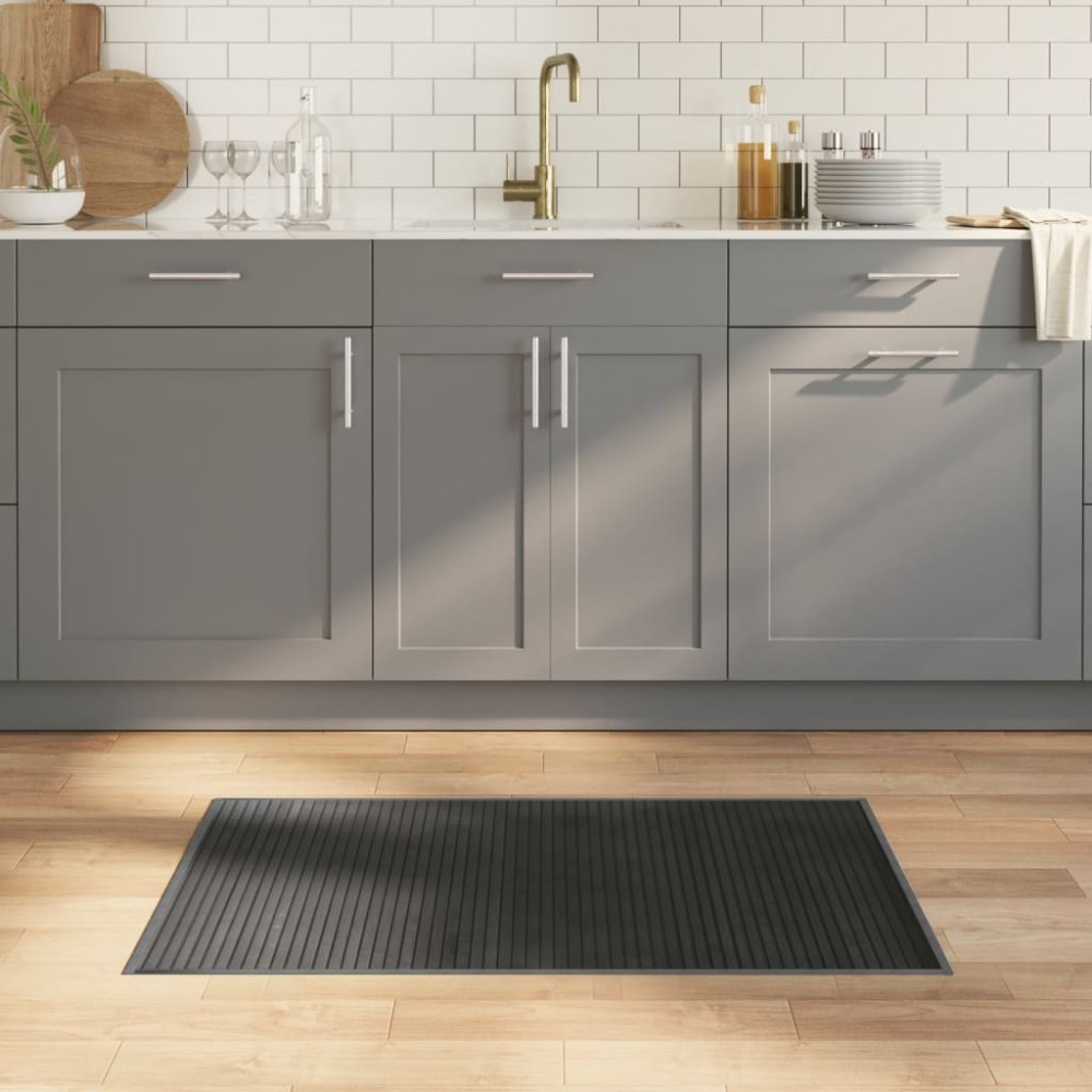 vidaXL Χαλί Ορθογώνιο Γκρι 60x100 εκ. από Μπαμπού