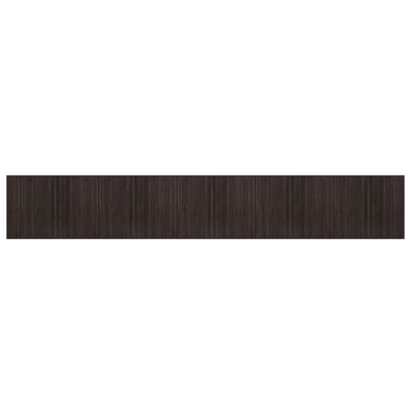 vidaXL Χαλί Ορθογώνιο Σκούρο Καφέ 80 x 500 εκ. Μπαμπού