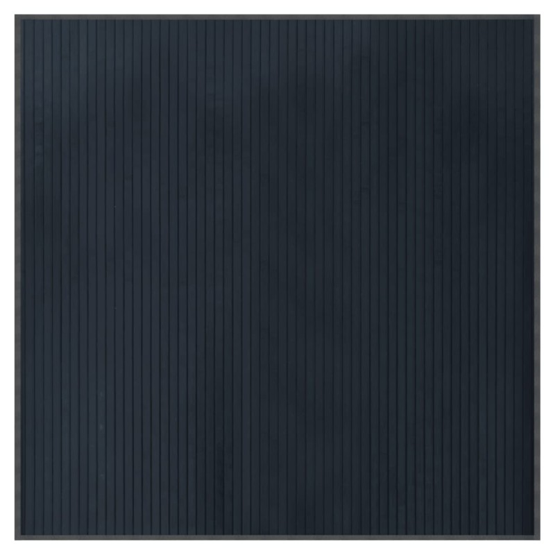 vidaXL Χαλί Τετράγωνο Γκρι 100 x 100 εκ. Μπαμπού