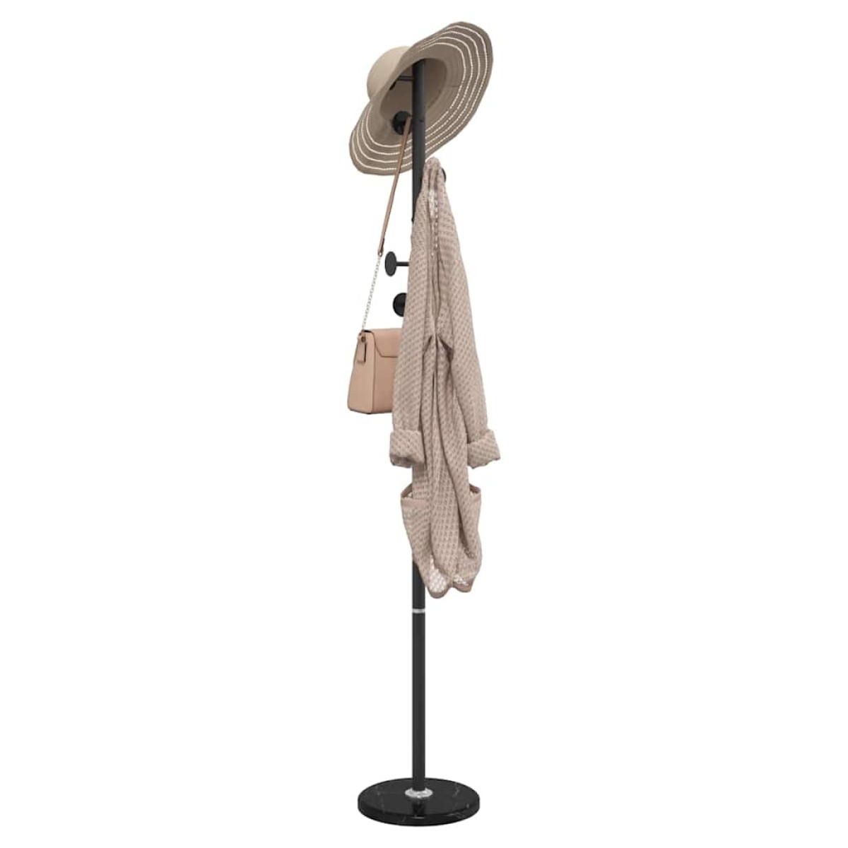 vidaXL Καλόγερος Μαύρος 176 εκ. από Σίδερο με Ηλεκτ. Βαφή Πούδρας