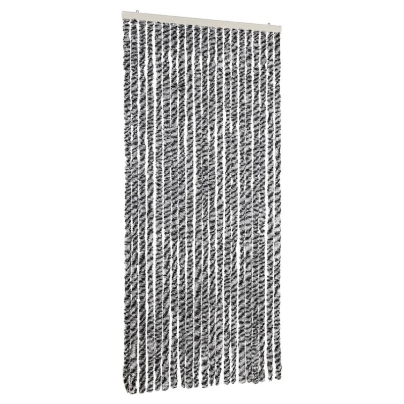 vidaXL Σήτα Εντόμων Γκρι/Μαύρη/Λευκή 90x220 εκ. από Σενίλ