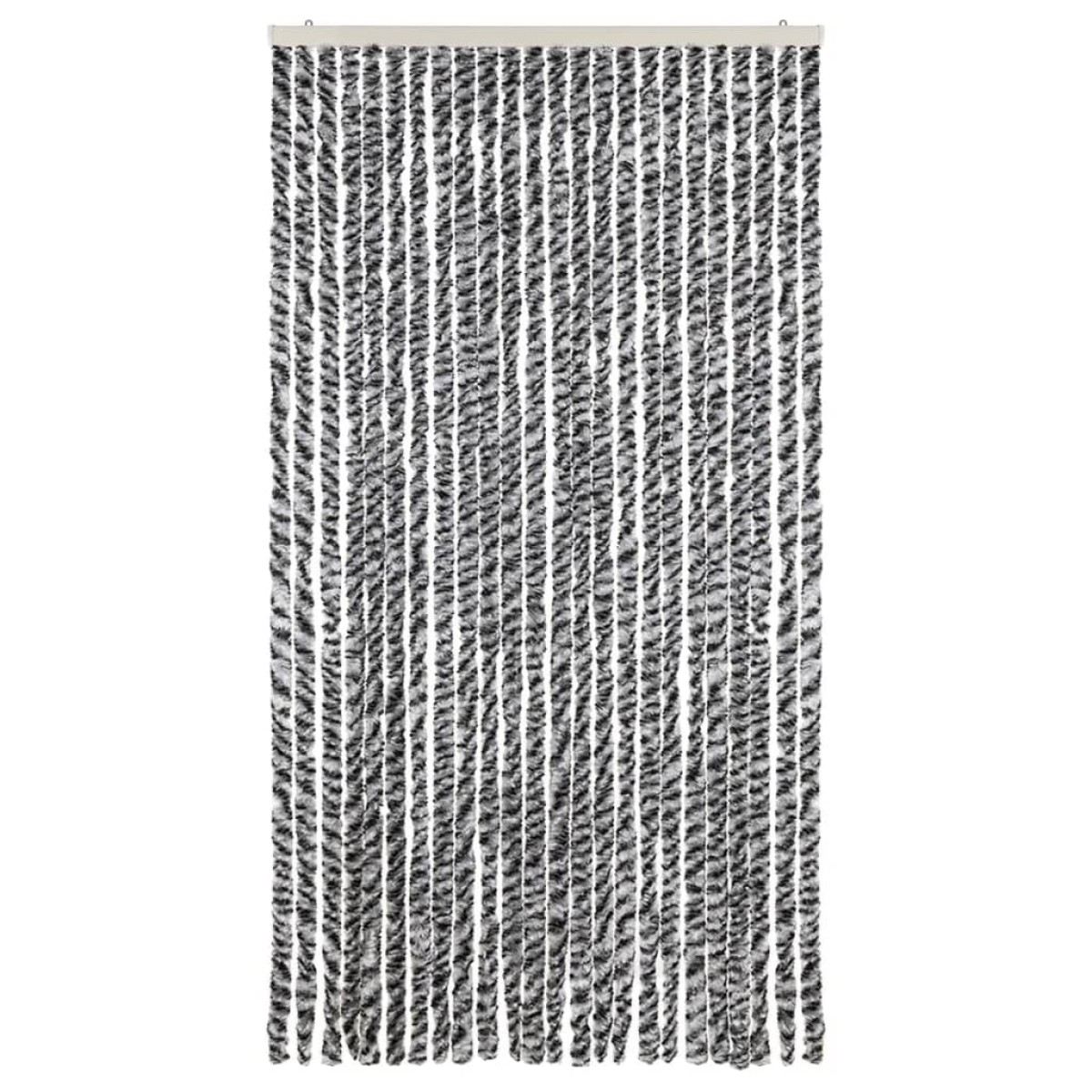 vidaXL Σήτα Εντόμων Γκρι/Μαύρη/Λευκή 100 x 220 εκ. από Σενίλ