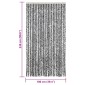 vidaXL Σήτα Εντόμων Γκρι/Μαύρη/Λευκή 100 x 230 εκ. από Σενίλ