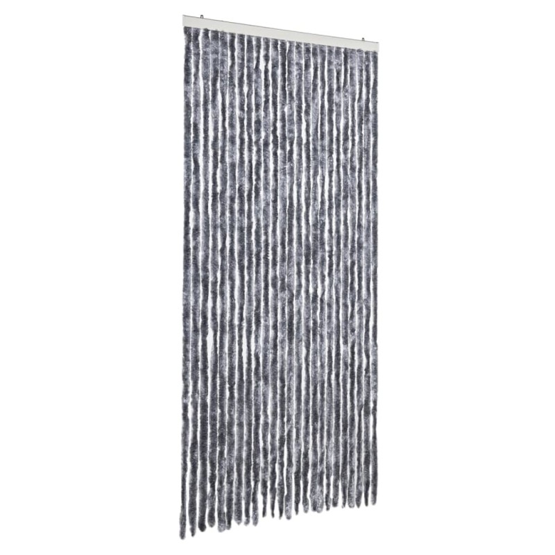 vidaXL Σήτα Πόρτας Ασημί 100x230 εκ. από Σενίλ