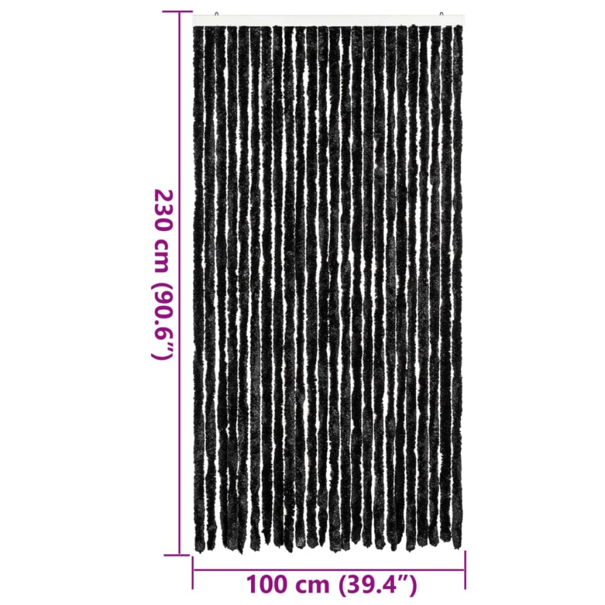 vidaXL Σήτα Εντόμων Ανθρακί 100 x 230 εκ. από Σενίλ