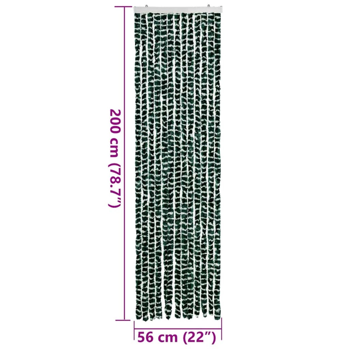 vidaXL Σήτα Εντόμων Πράσινο/ Λευκό 56 x 200 εκ. από Σενίλ