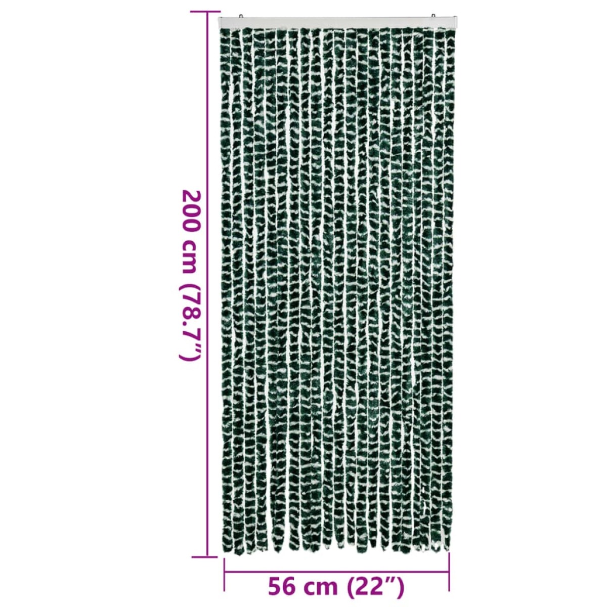 vidaXL Σήτα Εντόμων Πράσινο/ Λευκό 90 x 200 εκ. από Σενίλ