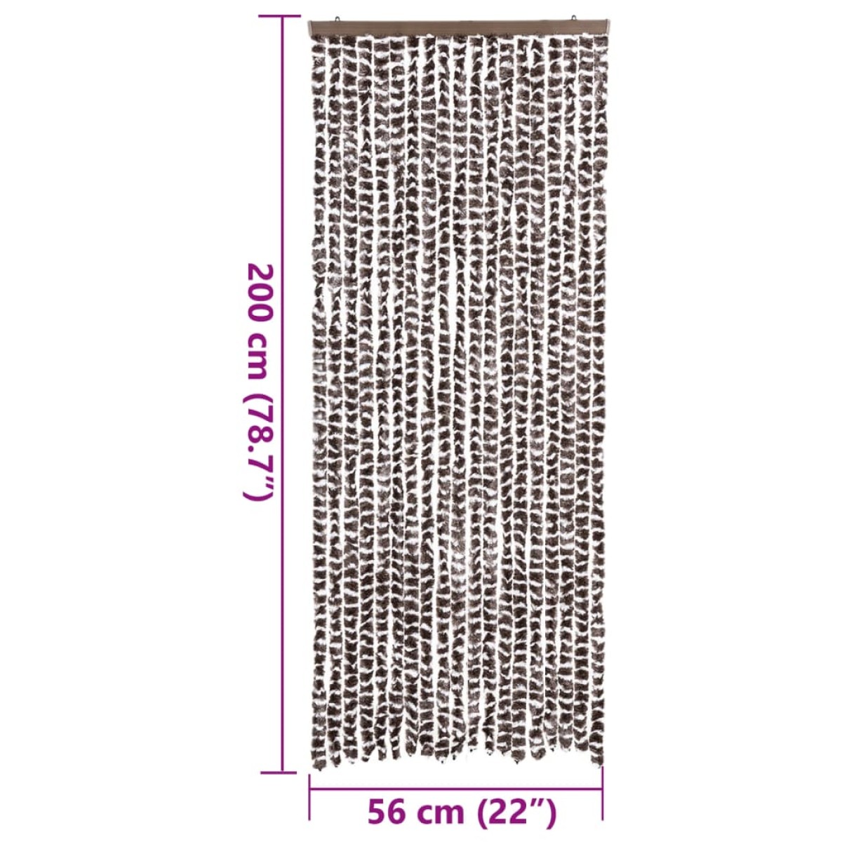 vidaXL Σήτα Εντόμων Καφέ και Λευκό 56 x 200 εκ. από Σενίλ