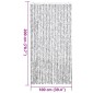 vidaXL Σήτα Εντόμων Ανοιχτό Γκρι / Σκούρο Γκρι 100 x 200 εκ. από Σενίλ