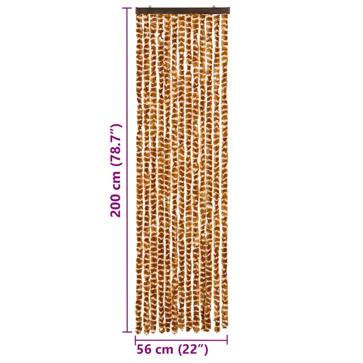 vidaXL Σήτα Εντόμων Ώχρα και Λευκό 56 x 200 εκ. από Σενίλ
