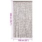 vidaXL Σήτα Εντόμων Taupe / Λευκό 100 x 200 εκ. από Σενίλ
