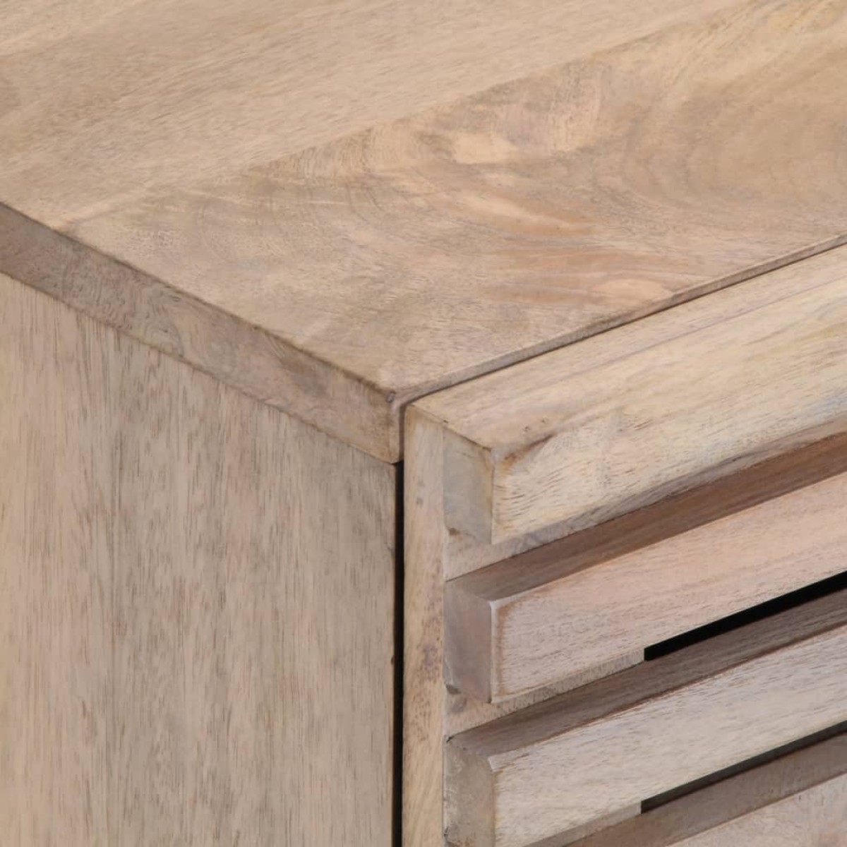 vidaXL Κομοδίνα 2 τεμ. 40x34x46 εκ. από Μασίφ Ξεβαμμένο Ξύλο Μάνγκο
